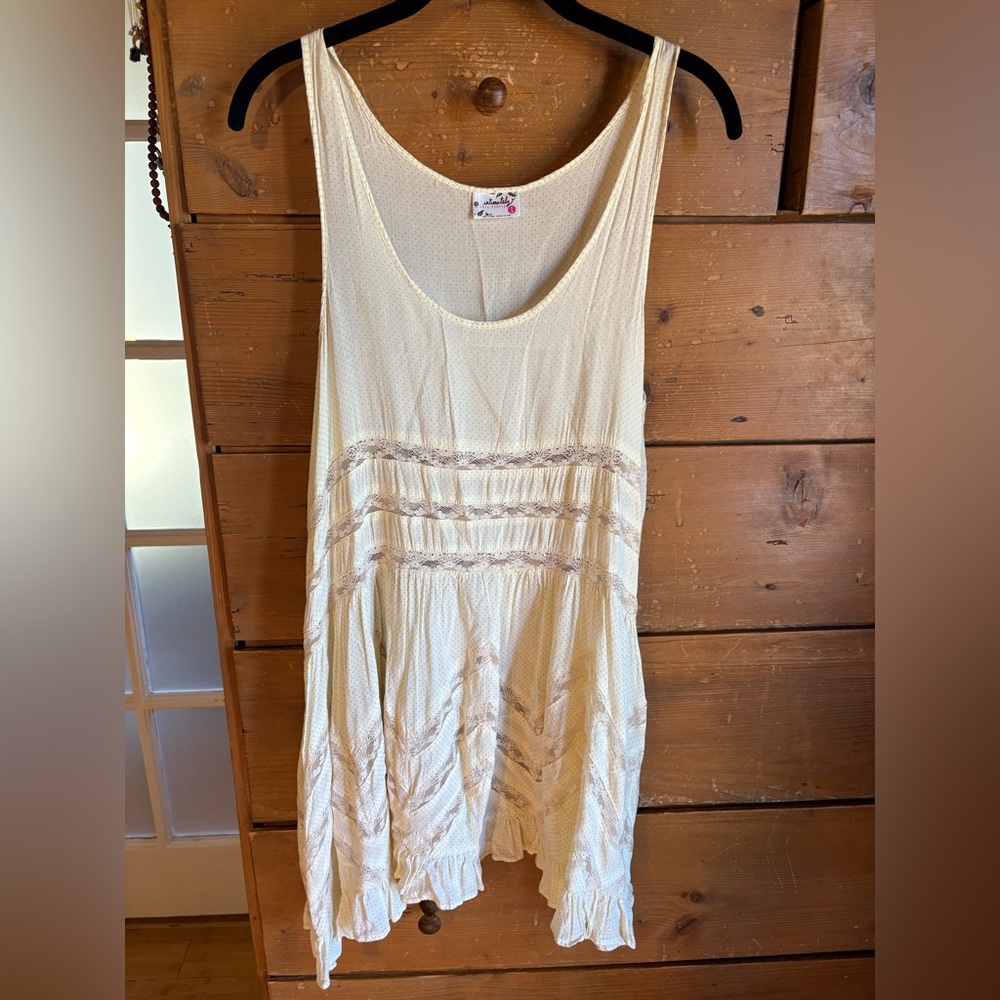 Free People Cream Mini Dress
